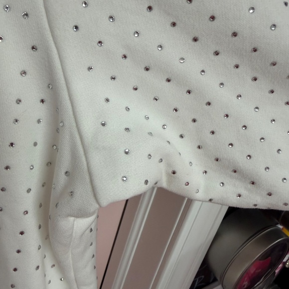 Queen of Sparkles Sequin Rhinestone Christmas Cocktails Sweatshirt Small RARE - Picture 5 of 5